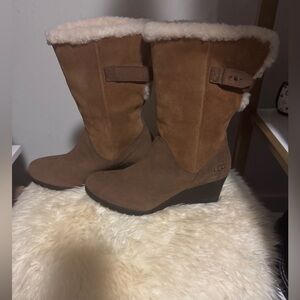 UGG Shearling Wedge Heel Day to Night Boot BNWOT